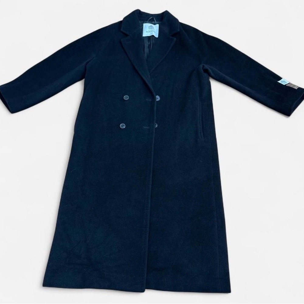 Aritzia Babaton Long Black Teddy Coat. Size: 3 - Picture 2 of 13